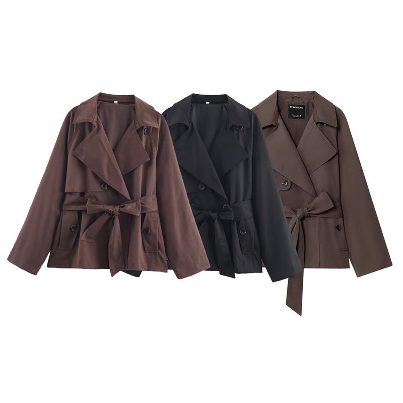 Women's Loose Short Trench Coat
